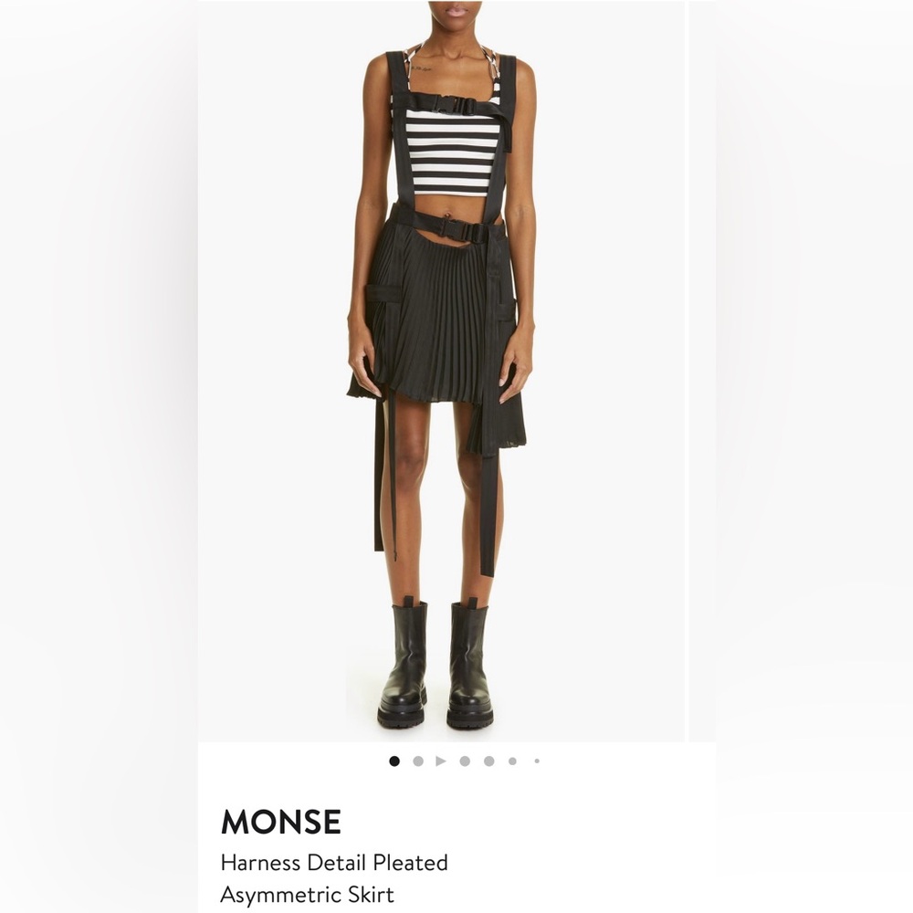 Monse pleated asymmetric skirt